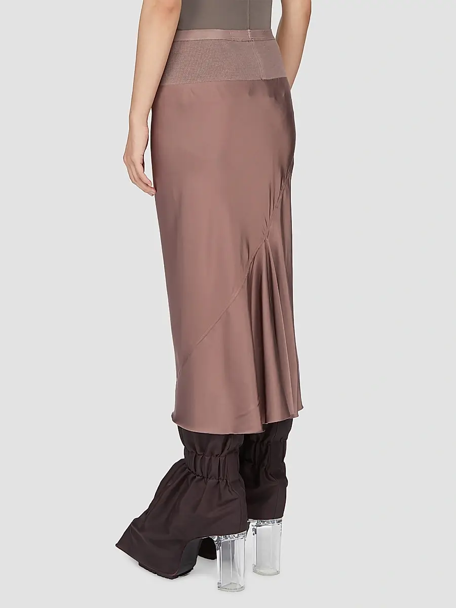 Rick Owens Women's Satin Bias Midi-Skirt | Thumbnail 3