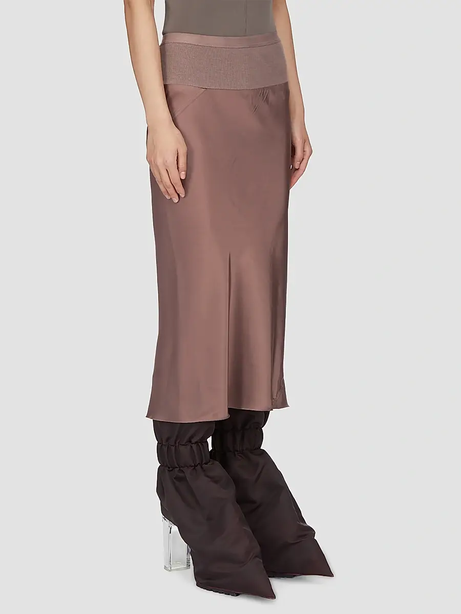 Rick Owens Women's Satin Bias Midi-Skirt | Thumbnail 4