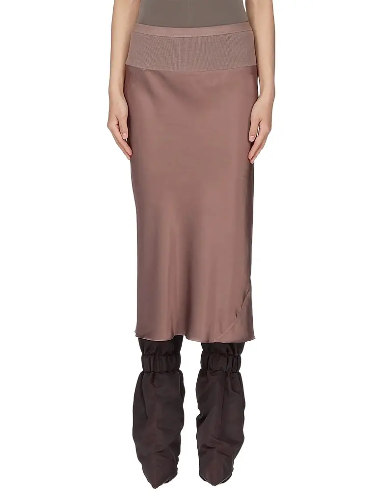 Rick Owens Women's Satin Bias Midi-Skirt - Grape | Image 1 Rick Owens Women's Satin Bias Midi-Skirt - Grape | Image 1