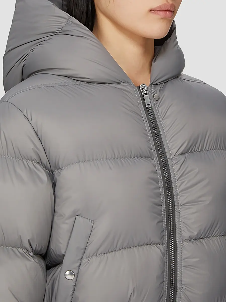 Rick Owens Women's Down Hooded Crop Puffer Jacket | Thumbnail 4