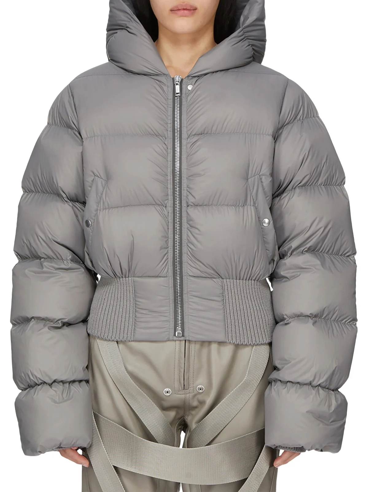 Women's Down Hooded Crop Puffer Jacket Women's Down Hooded Crop Puffer Jacket