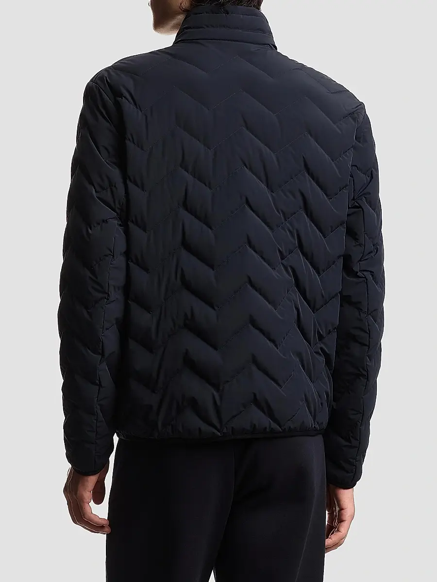 Emporio Armani Men's Chevron-Quilted Nylon Down Jacket | Thumbnail 4