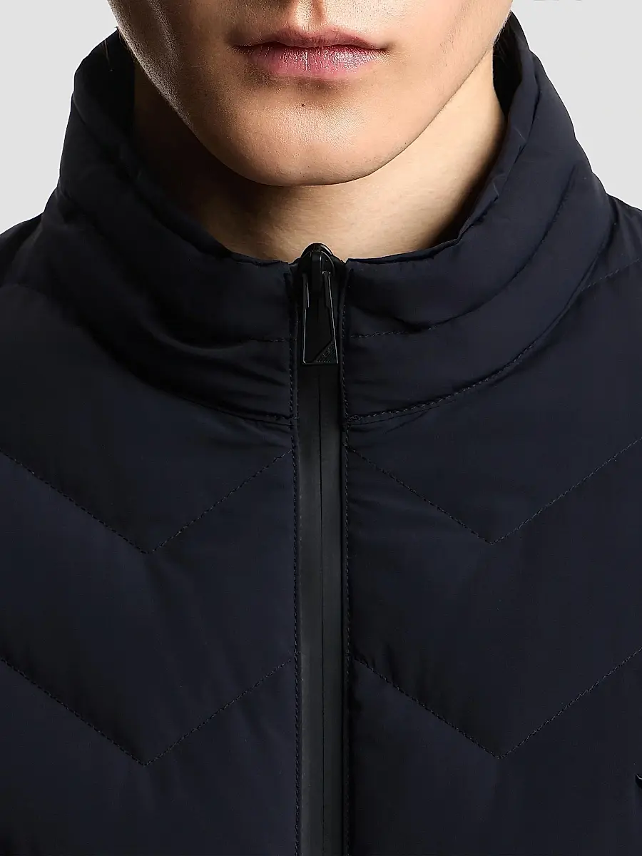 Emporio Armani Men's Chevron-Quilted Nylon Down Jacket | Thumbnail 5