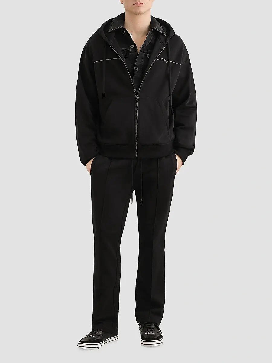 Dolce & Gabbana Men's Logo Cotton Drawstring Pants | Thumbnail 2