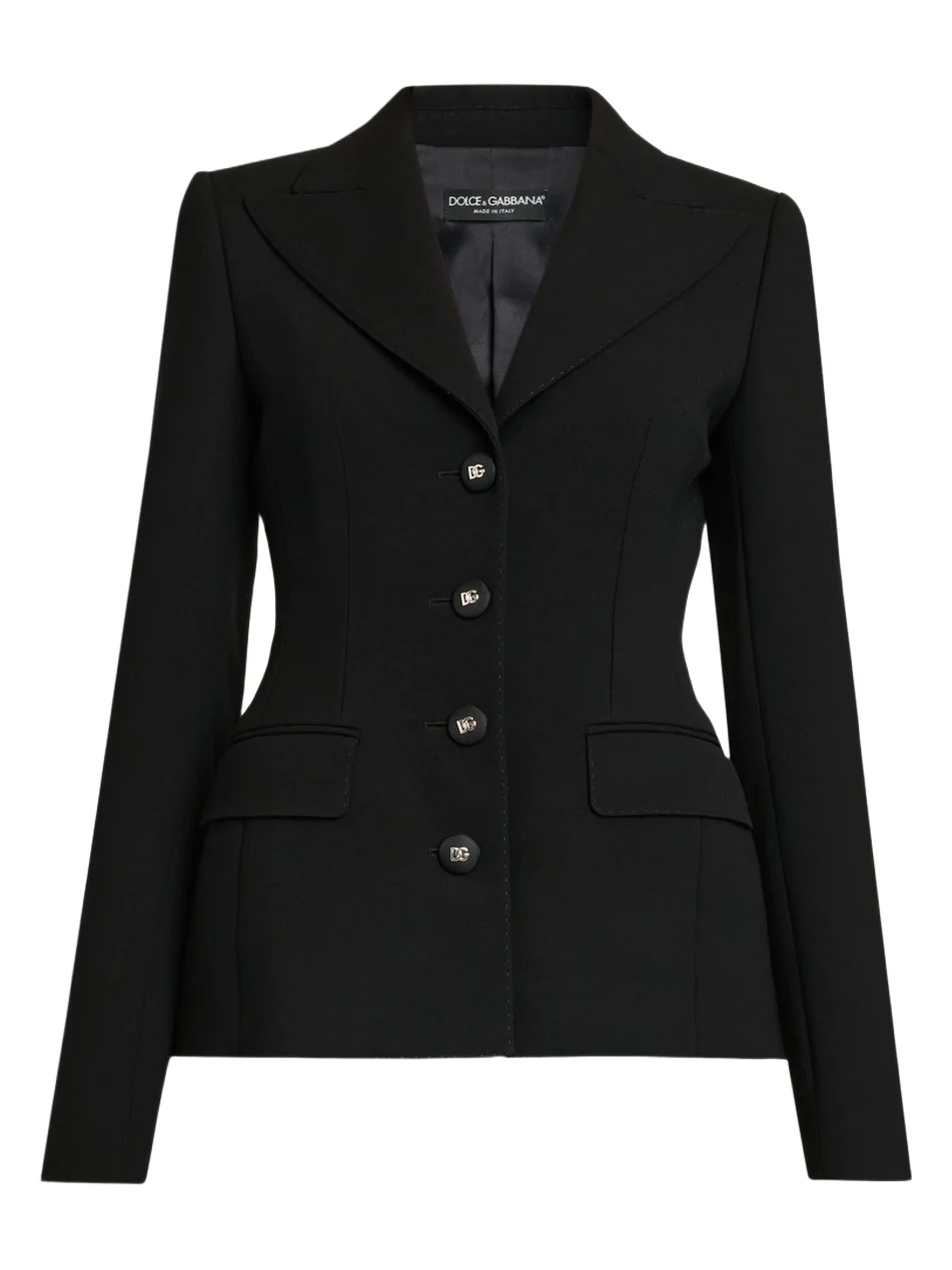 Women's Virgin Wool Tailored Single-Breasted Jacket Women's Virgin Wool Tailored Single-Breasted Jacket
