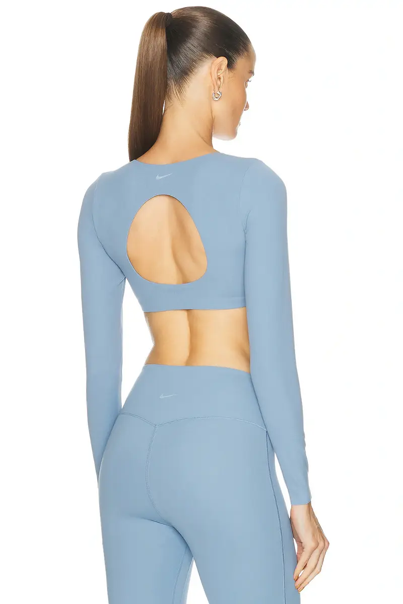 Nike Zenvy Long Sleeve Sports Bra Crop Top | Thumbnail 4 Nike Zenvy Long Sleeve Sports Bra Crop Top | Thumbnail 4