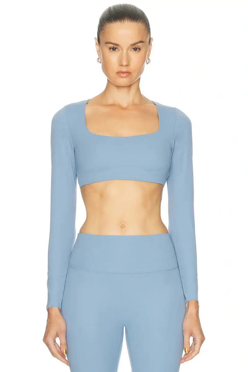 Nike Zenvy Long Sleeve Sports Bra Crop Top