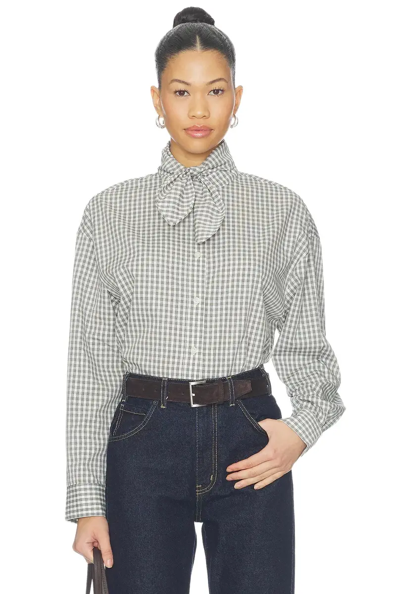 Elodie the Label Clair Tie Neck Shirt