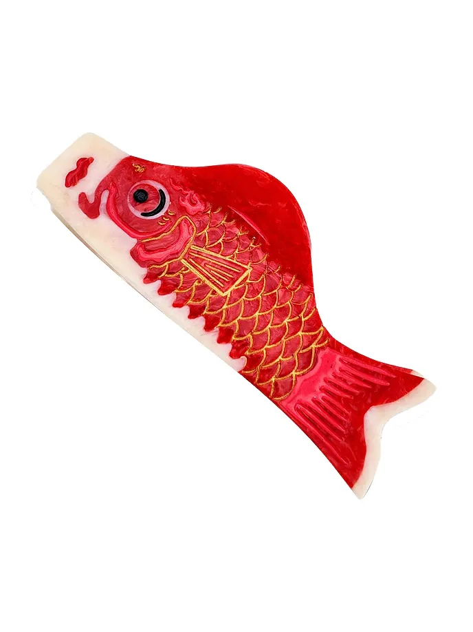 Solar Eclipse Hand-painted Carp Lantern Claw Hair Clip