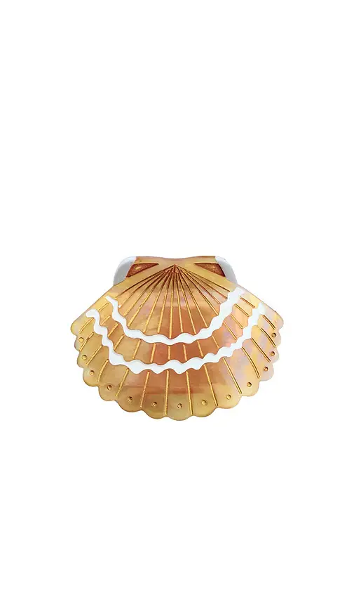Solar Eclipse Hand-painted Seashell Claw Hair Clip | Image 1 Solar Eclipse Hand-painted Seashell Claw Hair Clip | Image 1