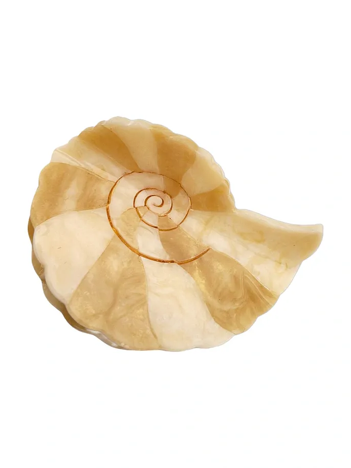 Solar Eclipse Hand-painted Spiral Shell Claw Hair Clip