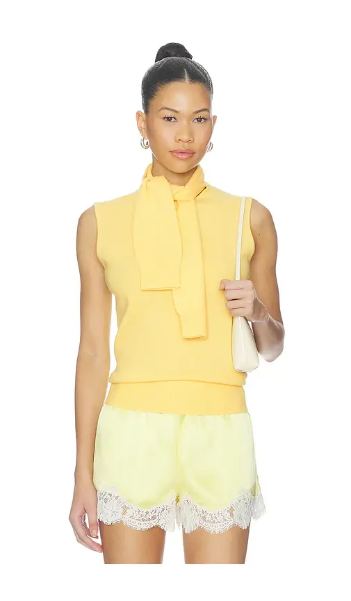 AKNVAS Giorgia Cashmere Wool Blend Sleeveless Tie Knit Top | Image 1 AKNVAS Giorgia Cashmere Wool Blend Sleeveless Tie Knit Top | Image 1