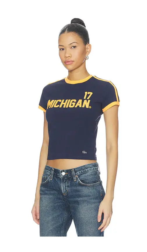 Hype and Vice Michigan Goalie Baby Tee | Thumbnail 2
