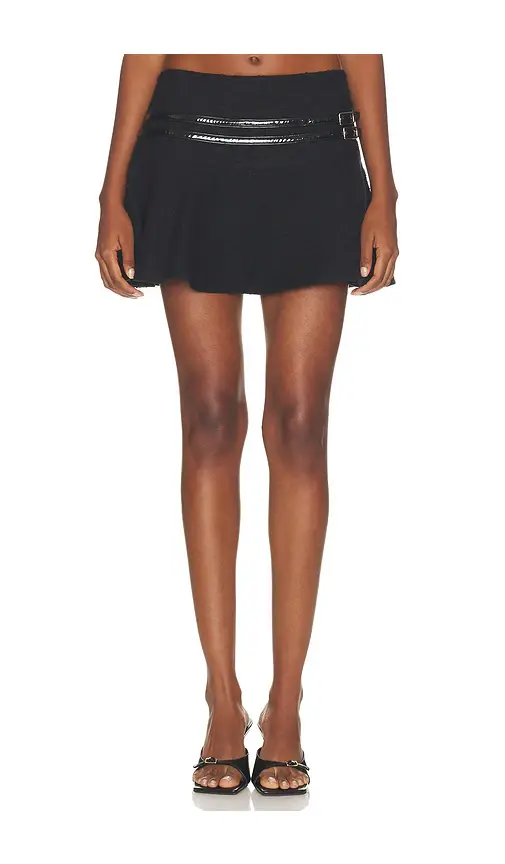 Mimchik Sophie Double Belt Mini Skirt | Image 1 Mimchik Sophie Double Belt Mini Skirt | Image 1