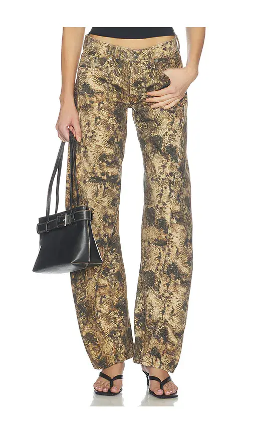 Free People X We The Free Fable Low Rise Bowed Jean | Image 1 Free People X We The Free Fable Low Rise Bowed Jean | Image 1
