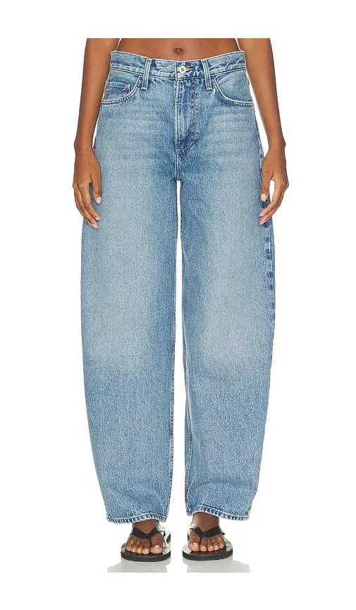 The Mercer Mid Rise Easy Barely Barrel Jean