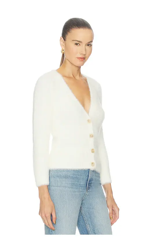 L'Agence Agathe Fuzzy Collared Cardigan | Thumbnail 2