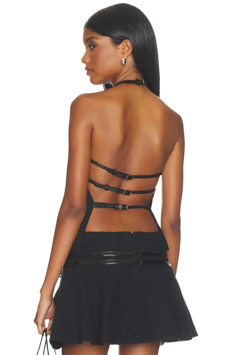 Mimchik Triple Belt Halter Top