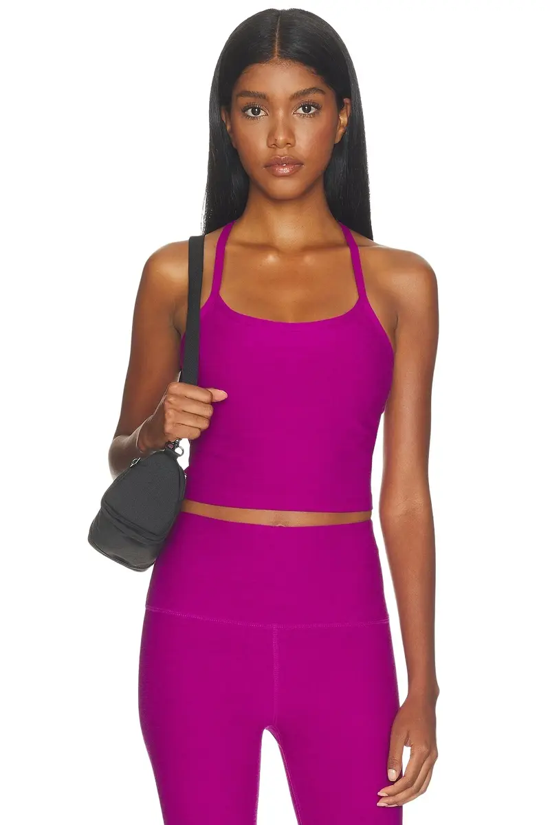 Spacedye Slim Racerback Cropped Tank Top Spacedye Slim Racerback Cropped Tank Top