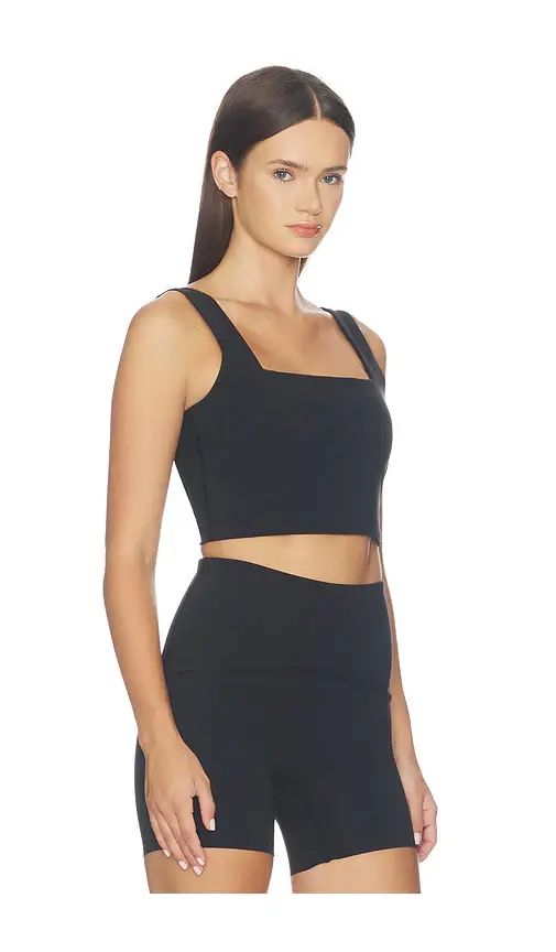 Spanx Get Moving Cropped Square Neck Shelf Tank Top | Thumbnail 2 Spanx Get Moving Cropped Square Neck Shelf Tank Top | Thumbnail 2