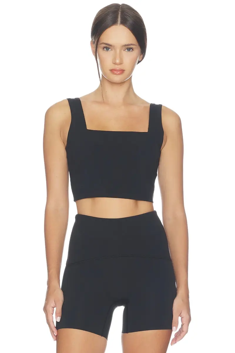Spanx Get Moving Cropped Square Neck Shelf Tank Top
