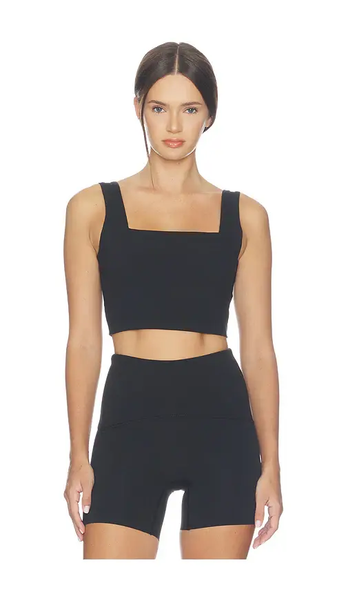 SPANX Get Moving Cropped Square Neck Shelf Tank Top | Image 1 SPANX Get Moving Cropped Square Neck Shelf Tank Top | Image 1