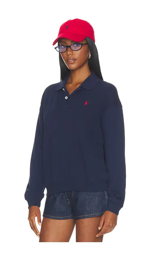 Polo Ralph Lauren Fleece Polo Long Sleeve Sweater | Thumbnail 2 Polo Ralph Lauren Fleece Polo Long Sleeve Sweater | Thumbnail 2