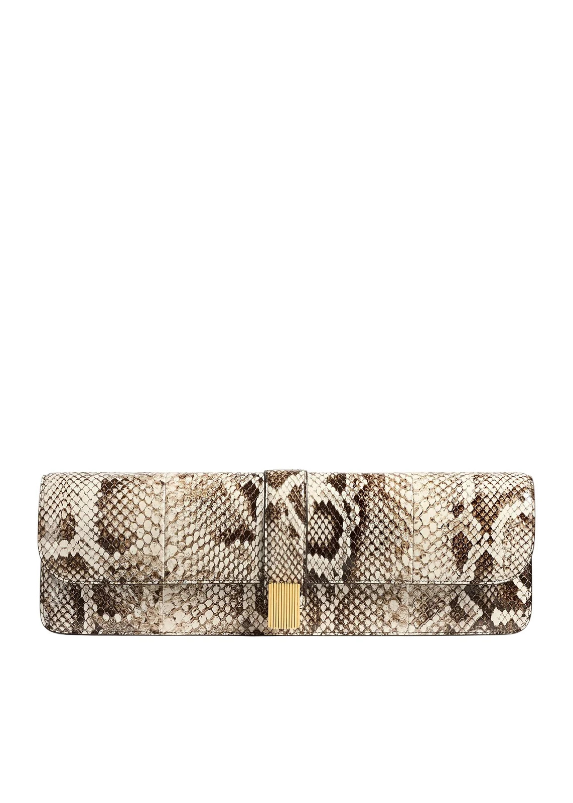 Khaite Blake Long Clutch In Natural Python