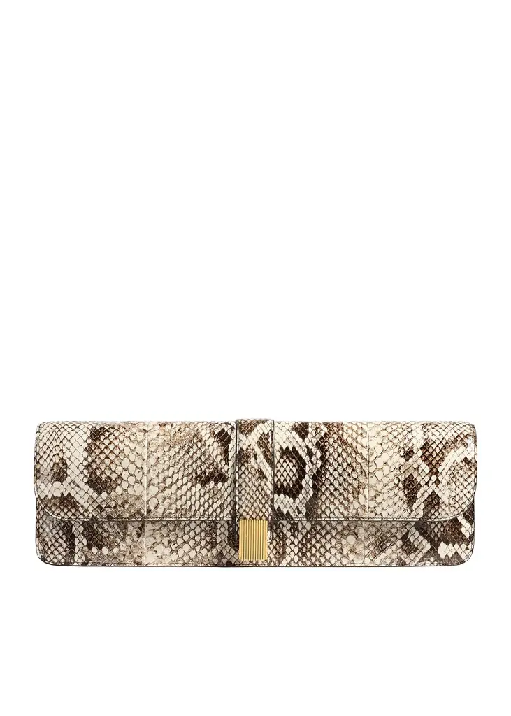 Khaite Blake Long Clutch In Natural Python | Image 1 Khaite Blake Long Clutch In Natural Python | Image 1