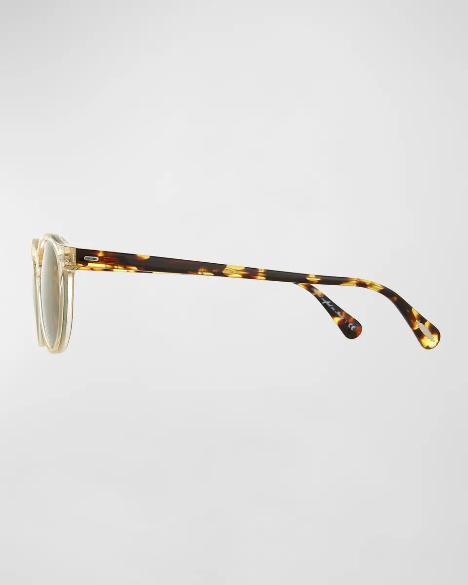 Oliver Peoples Gregory Peck Round Plastic Sunglasses, Clear/Tortoise | Thumbnail 3 Oliver Peoples Gregory Peck Round Plastic Sunglasses, Clear/Tortoise | Thumbnail 3