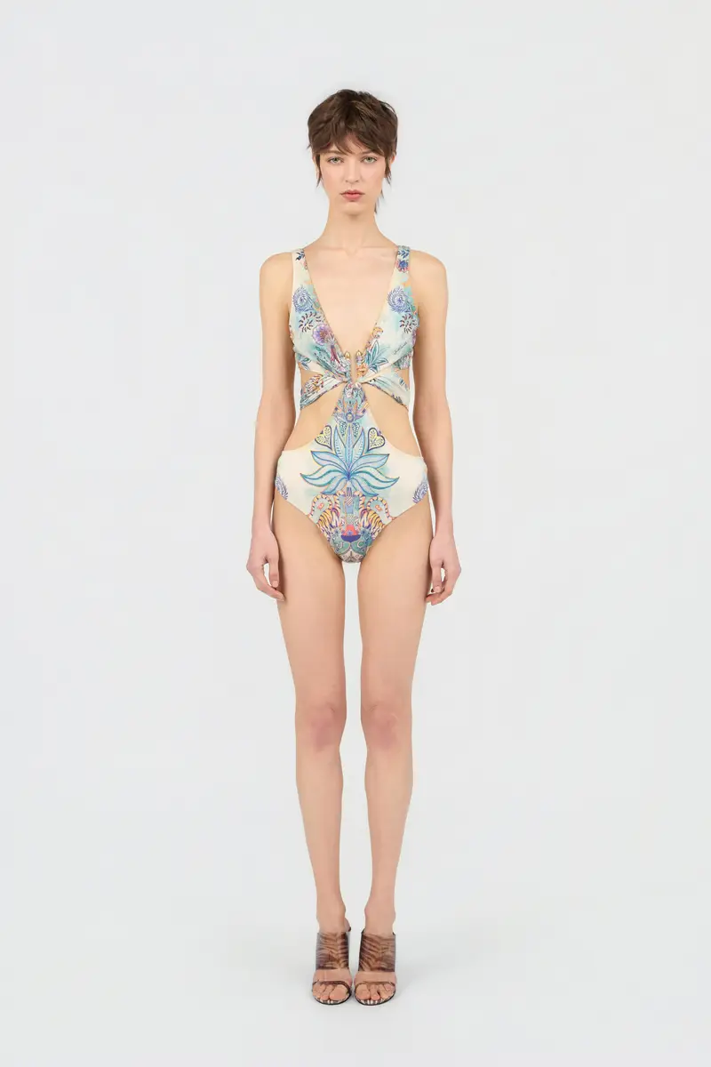 Roberto Cavalli Tropical Garden Print One-Piece Swimsuit | Thumbnail 2