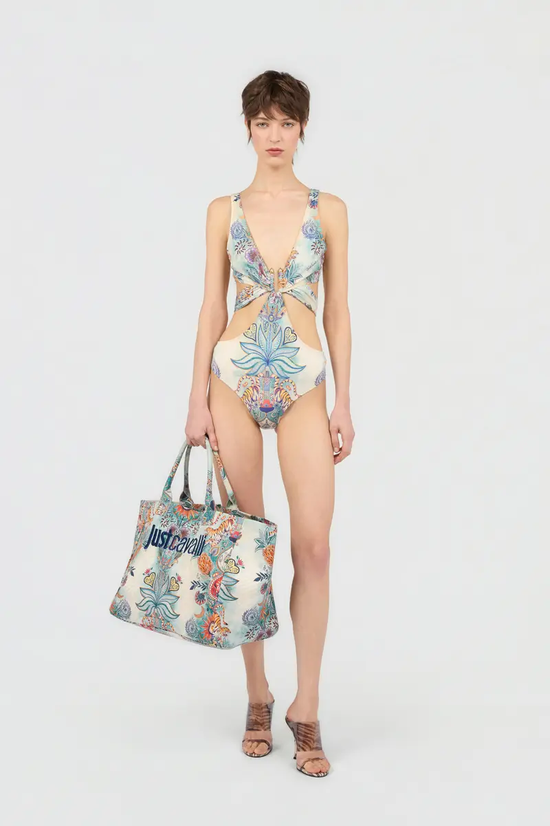 Roberto Cavalli Tropical Garden Print One-Piece Swimsuit | Thumbnail 6