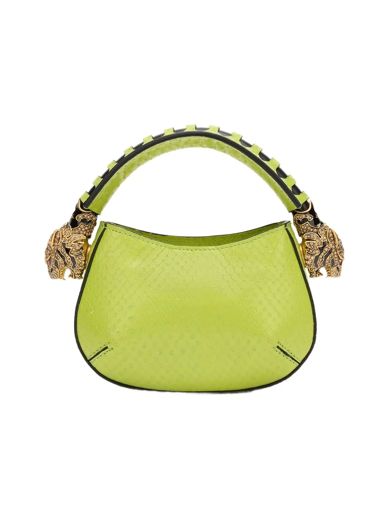 Roberto Cavalli Mini Roar Bag With Snake Print