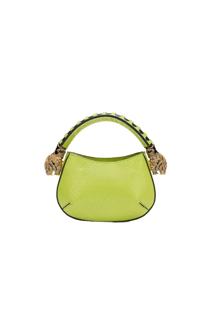 Roberto Cavalli Mini Roar Bag With Snake Print