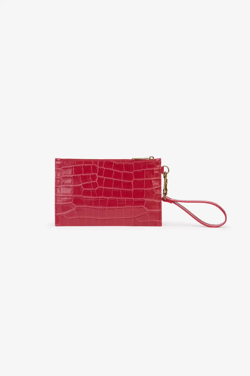 Roberto Cavalli Antique Rose Crocodile-Effect Clutch | Thumbnail 2 Roberto Cavalli Antique Rose Crocodile-Effect Clutch | Thumbnail 2