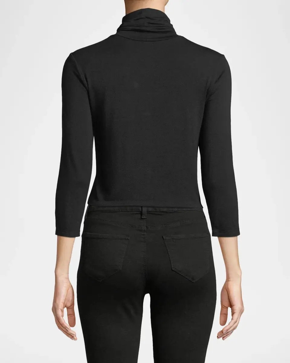 L'Agence Aja 3/4-Sleeve Turtleneck Top | Thumbnail 2