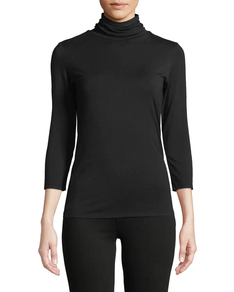 L'Agence Aja 3/4-Sleeve Turtleneck Top | Thumbnail 4