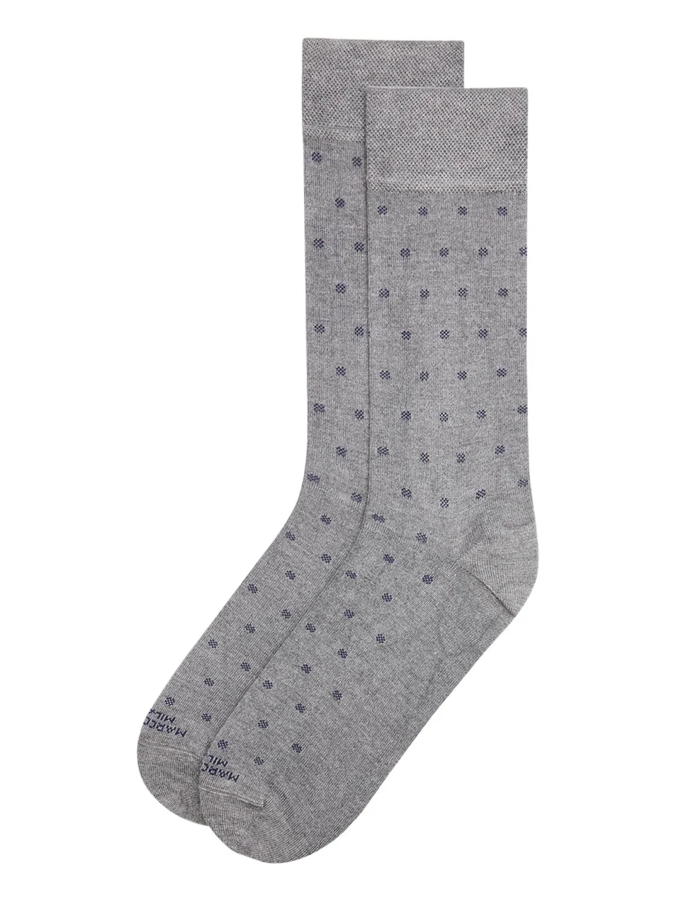 Marcoliani Men's Modal Cashmere Micro Polka Mid-Calf Socks