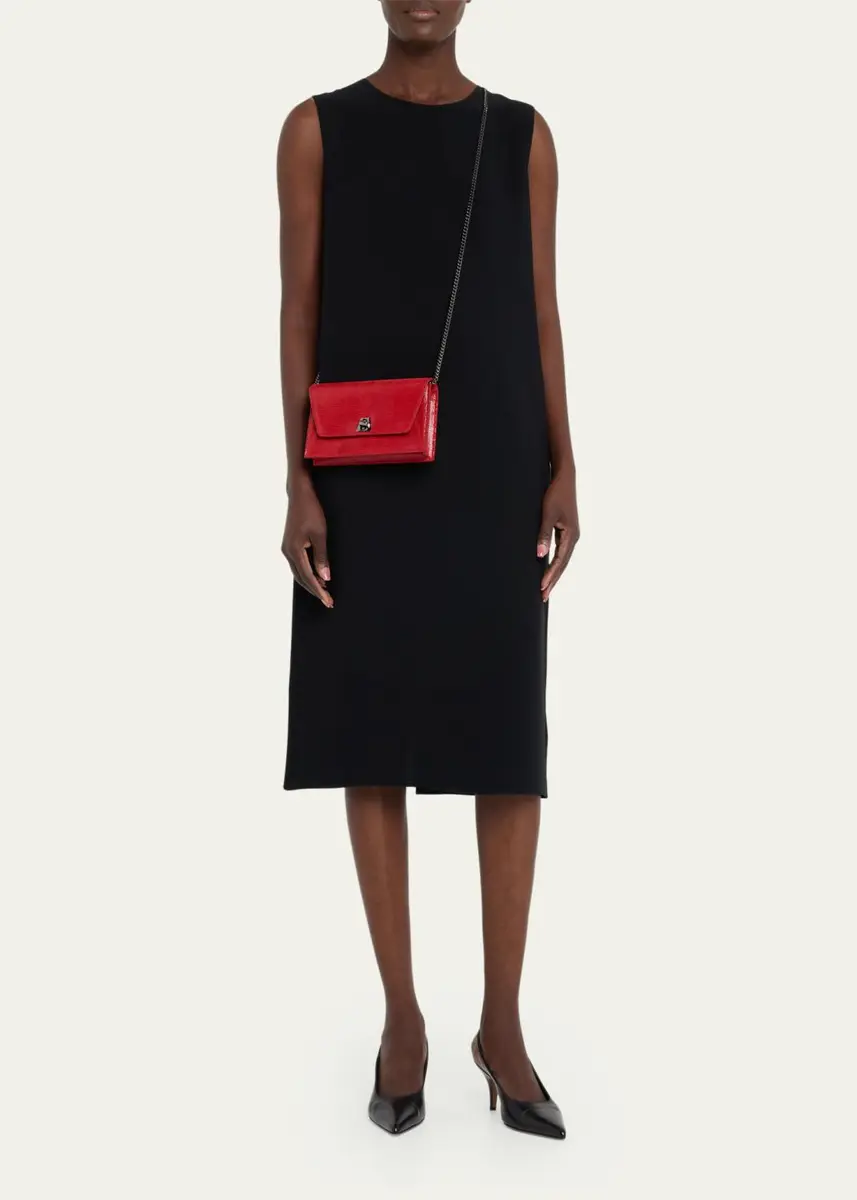 Akris Anouk Lizard-Print Clutch Bag w/ Chain | Thumbnail 5 Akris Anouk Lizard-Print Clutch Bag w/ Chain | Thumbnail 5