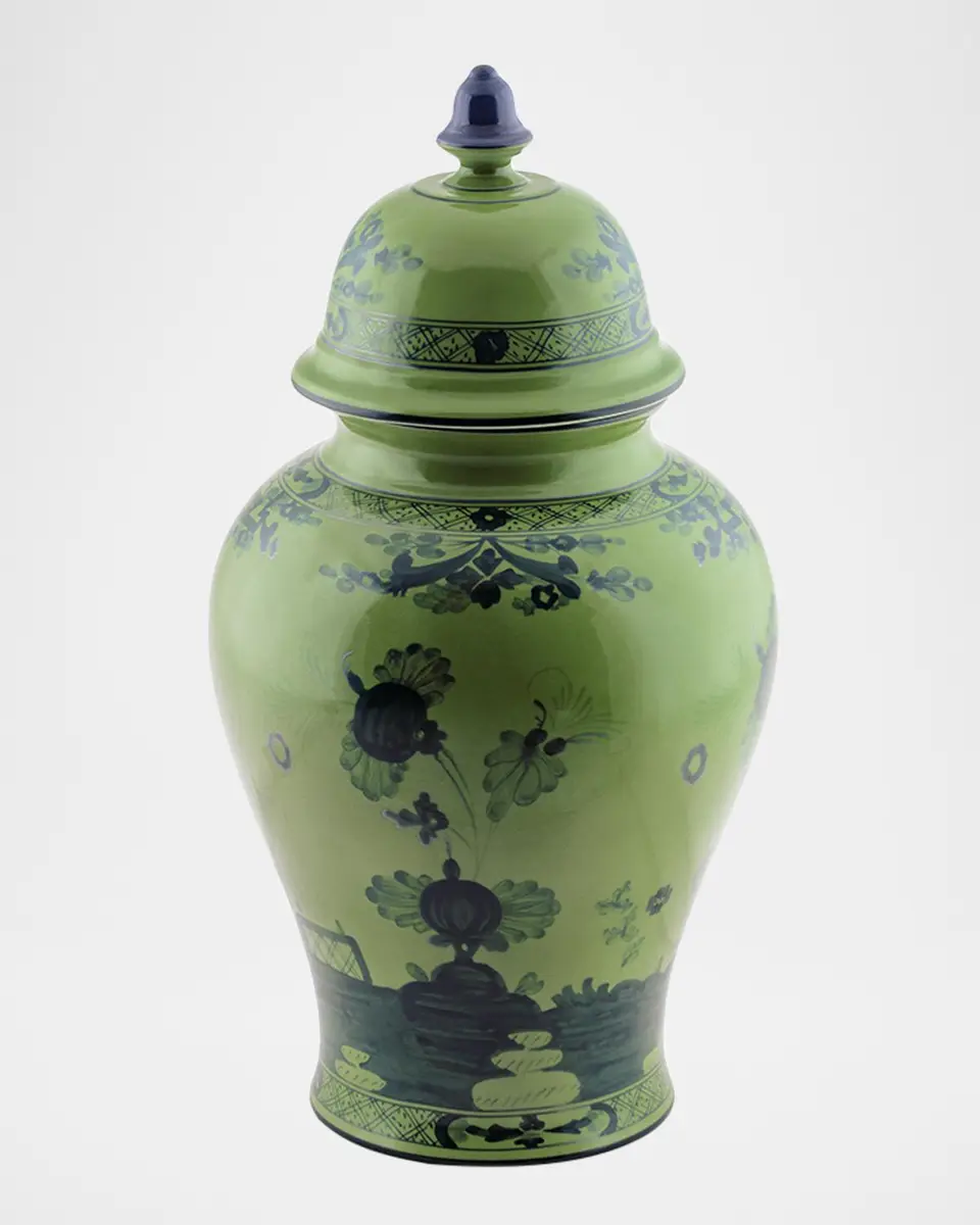GINORI 1735 Oriente Italiano Potiche 15" Vase with Lid | Thumbnail 3 GINORI 1735 Oriente Italiano Potiche 15" Vase with Lid | Thumbnail 3