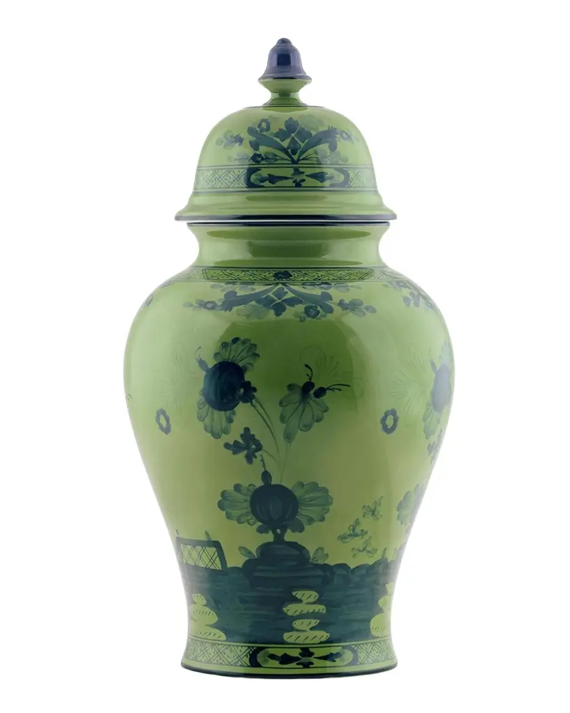 GINORI 1735 Oriente Italiano Potiche 15" Vase with Lid