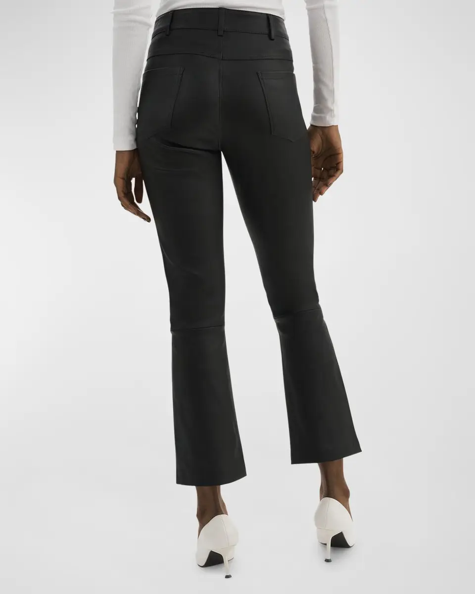 LAMARQUE Faris Leather Cropped Bootcut Pants | Thumbnail 6 LAMARQUE Faris Leather Cropped Bootcut Pants | Thumbnail 6