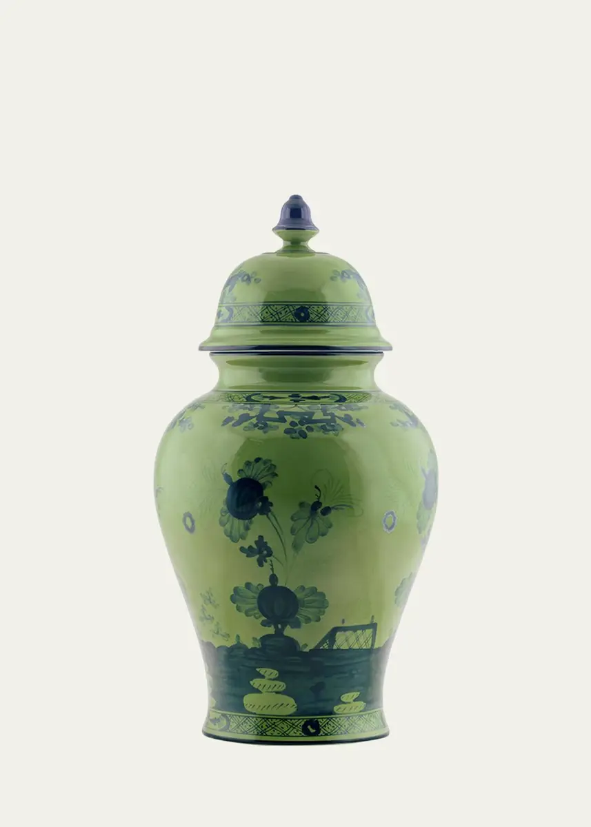 GINORI 1735 Oriente Italiano Potiche 15" Vase with Lid | Thumbnail 2 GINORI 1735 Oriente Italiano Potiche 15" Vase with Lid | Thumbnail 2
