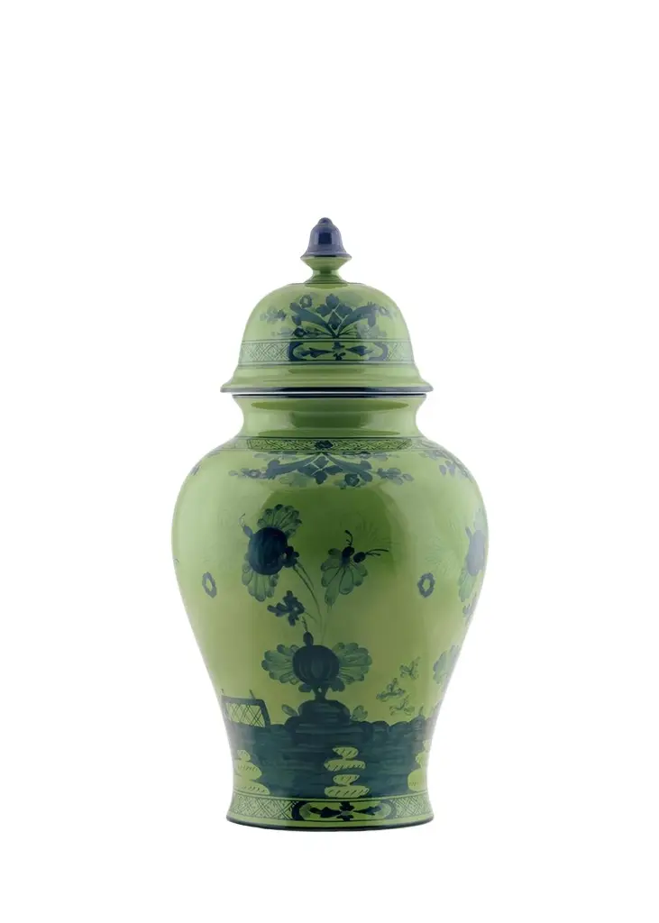 GINORI 1735 Oriente Italiano Potiche 15" Vase with Lid