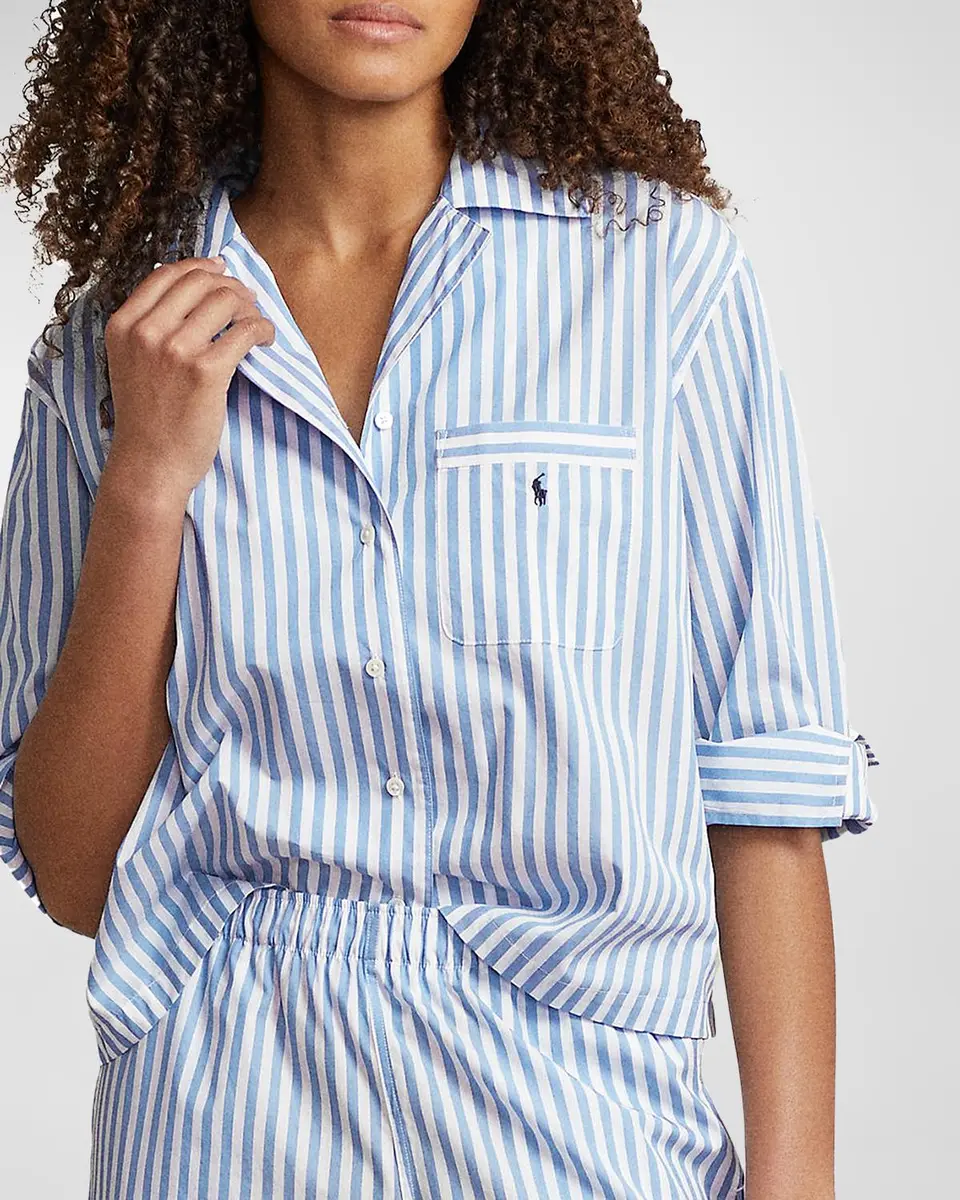 Polo Ralph Lauren The Bailey Cotton Poplin Pajama Set | Thumbnail 4 Polo Ralph Lauren The Bailey Cotton Poplin Pajama Set | Thumbnail 4