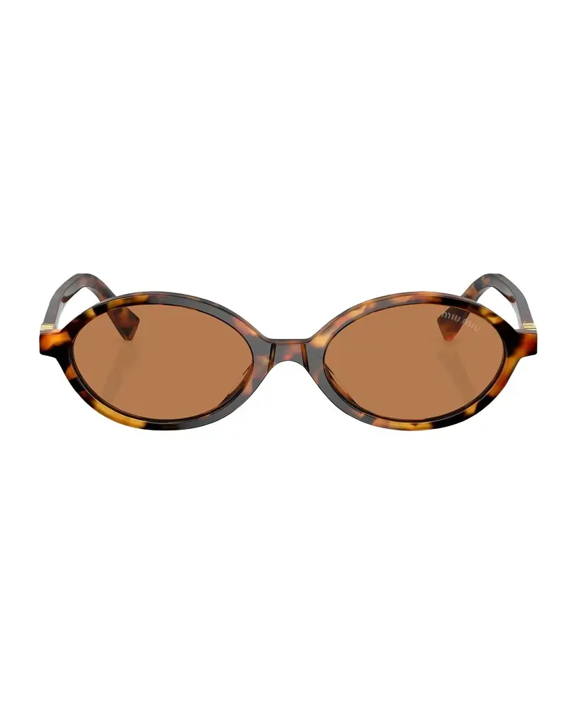 Miu Miu Acetate Oval Sunglasses | Image 1 Miu Miu Acetate Oval Sunglasses | Image 1