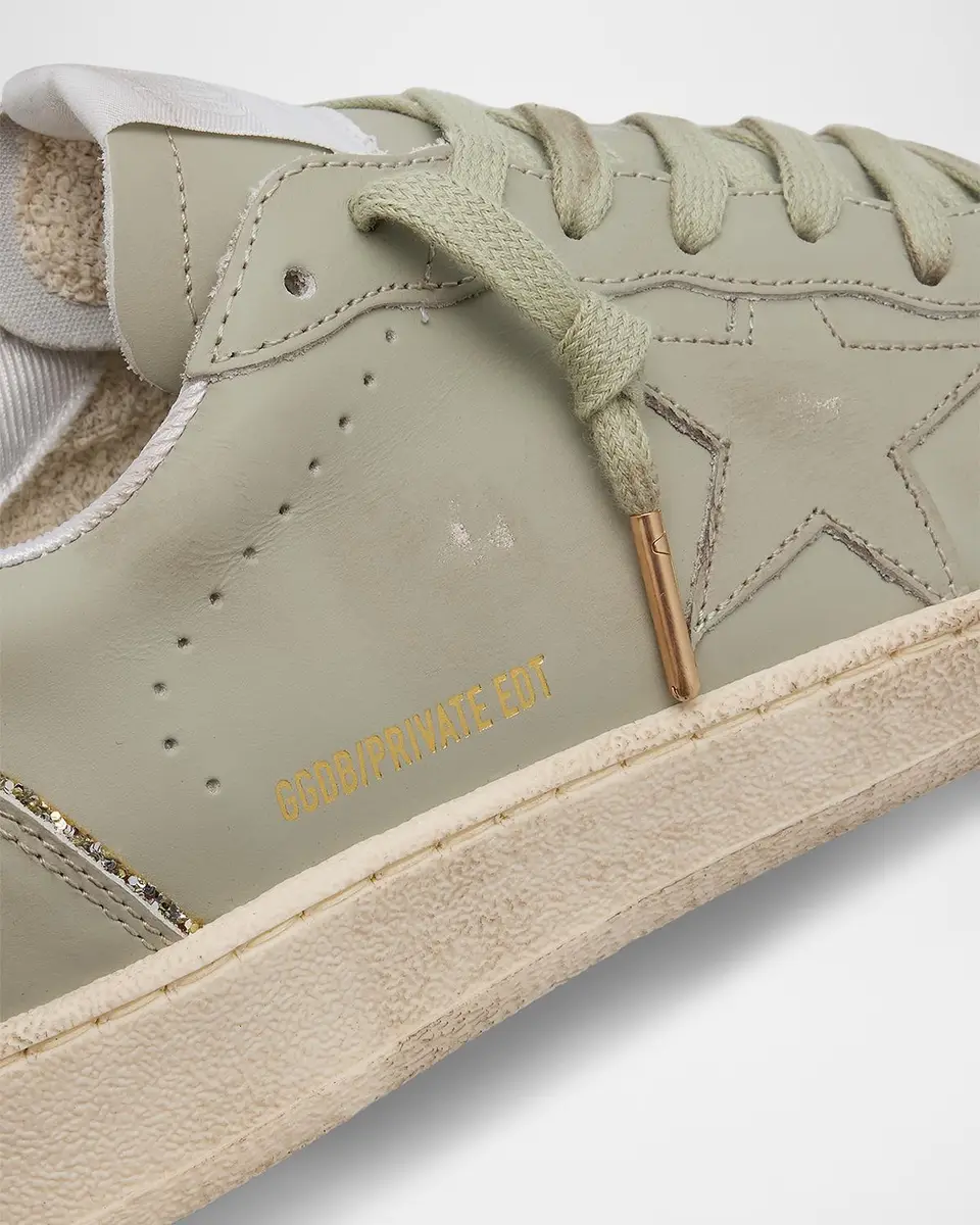 Golden Goose Ball Star Leather Glitter Low-Top Sneakers | Thumbnail 6 Golden Goose Ball Star Leather Glitter Low-Top Sneakers | Thumbnail 6