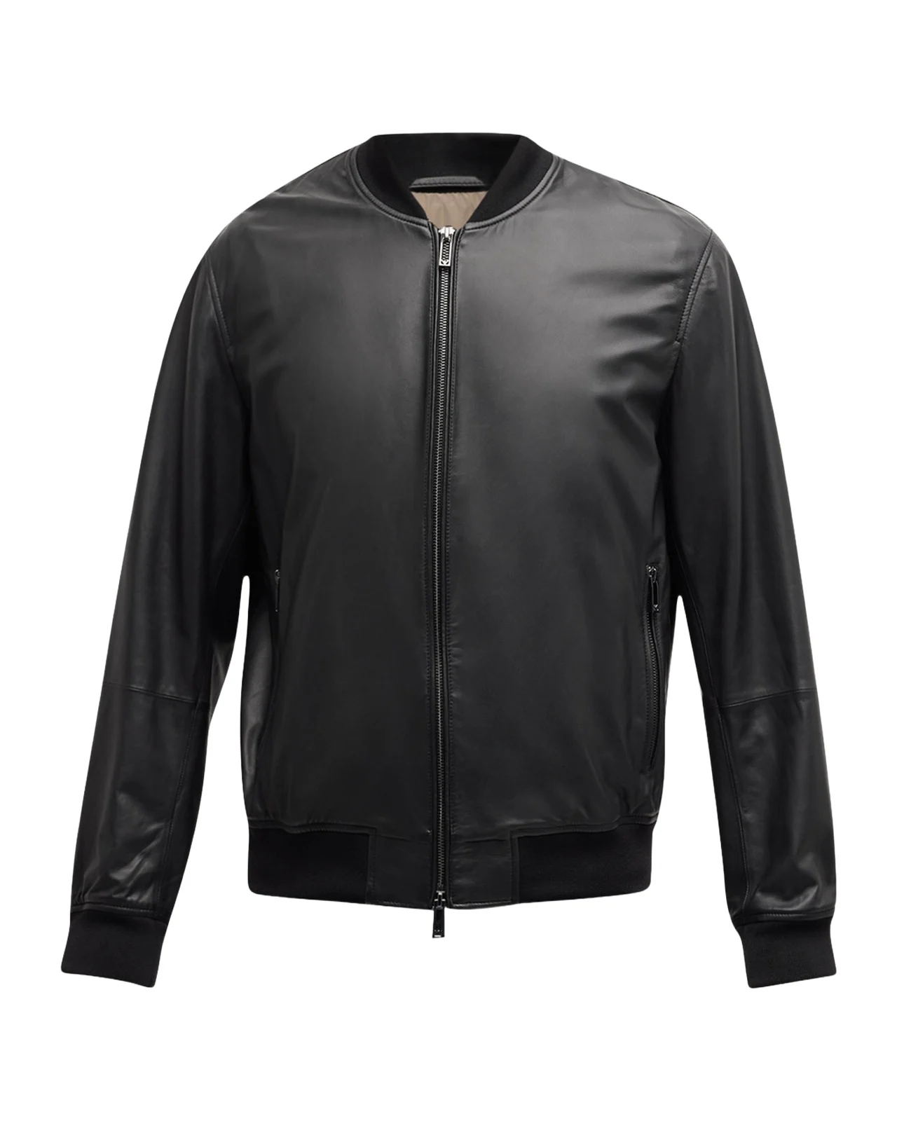 Emporio Armani Men's Leather Bomber Jacket