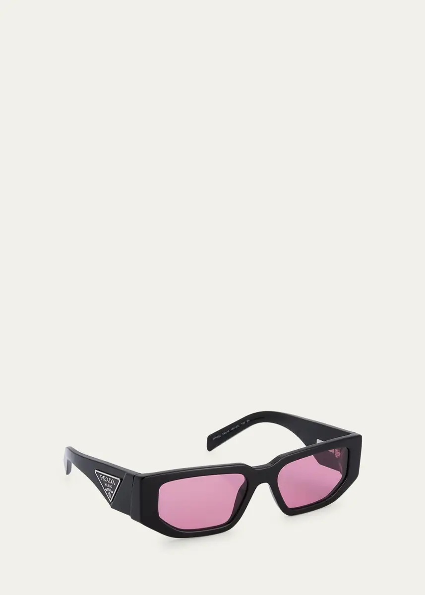 Prada Men's Triangle Logo Bicolor Rectangle Sunglasses | Thumbnail 3 Prada Men's Triangle Logo Bicolor Rectangle Sunglasses | Thumbnail 3