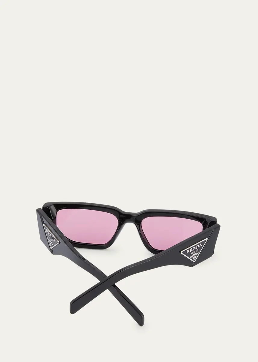 Prada Men's Triangle Logo Bicolor Rectangle Sunglasses | Thumbnail 5 Prada Men's Triangle Logo Bicolor Rectangle Sunglasses | Thumbnail 5